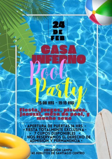 🌴 Pool party Casa Inferno 24 febrero 🌴